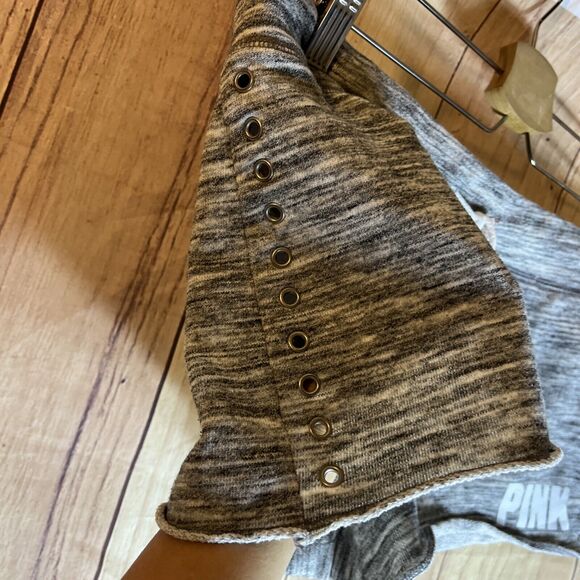 Victorias Secret PINK side metal BLING Shorts Marled White beach coverup pool S - Picture 4 of 9